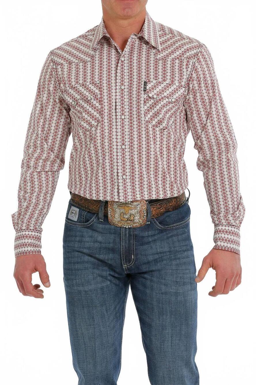 NEW CINCH modern fit long sleeve shirt in white